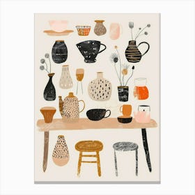 Table Of Wares Canvas Print