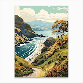 West Highland Coast Path Scotland 3 Vintage Travel Illustration Canvas Print
