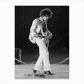 Jimi Hendrix Performing At The Hollywood Bowl Vintage Canvas Print