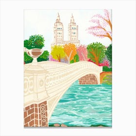 Central Park, New York, Bow Bridge Canvas Print