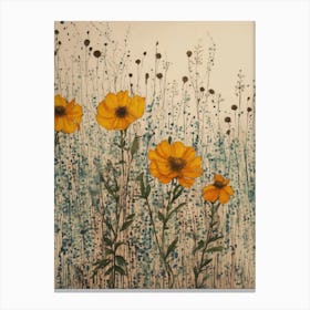 Yellow Cosmos Canvas Print