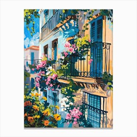 Balcony Painting In Valencia 4 Canvas Print