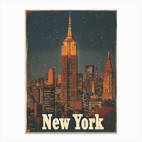 Aihrgdesign A Vintage Travel Poster Of New York 1 Canvas Print