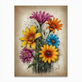 Colorful Flowers Canvas Print