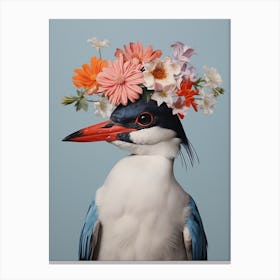 Bird With A Flower Crown Common Tern 4 Canvas Print