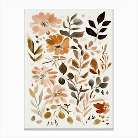 Pastel Flower Collection Canvas Print