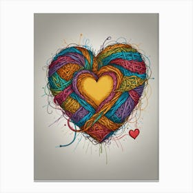 Heart Of Yarn 6 Canvas Print