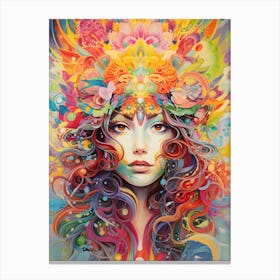 Psychedelic Woman Canvas Print