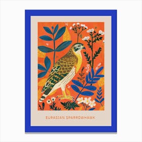 Spring Birds Poster Eurasian Sparrowhawk 1 Canvas Print