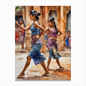 Cambodian Girls Canvas Print