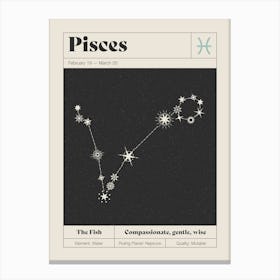 Pisces Constellation Canvas Print