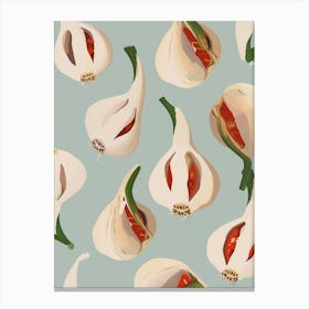Garlic Pattern Illustration Canvas Print