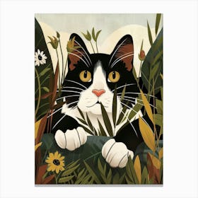 Cat In The Grass 11 Canvas Print