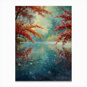 Autumn Trees In The Water Canvas Print