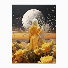 cosmic portrait of a woman beekeeper in the desert 2 Canvas Print
