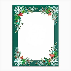 An Ornate Fanciful Christmas Frame Rich In Holiday Decor Where Details Of Garlands Ornaments An (2) Canvas Print