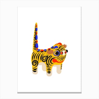 Hariko No Tora Tiger Doll Canvas Print