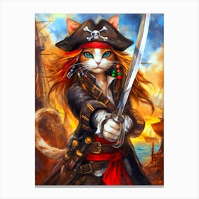 Pirate Cat 13 Canvas Print