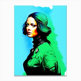 Beautiful Policewoman 4 Canvas Print