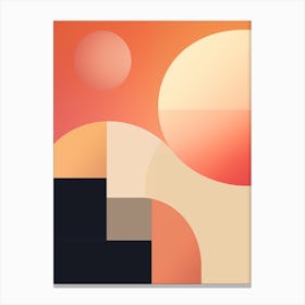 Abstract minimalist geometrical Painting Canvas Print