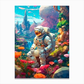 Astronaut In Space Canvas Print