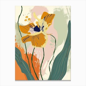 Colourful Flower Illustration Buttercup 4 Canvas Print