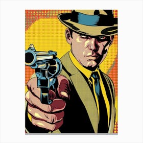 Pop Man With Gun Canvas Print