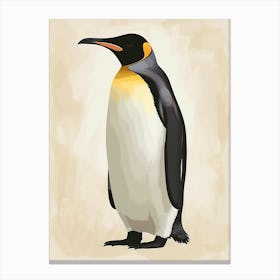 Emperor Penguin Kangaroo Island Penneshaw Minimalist Illustration 1 Canvas Print