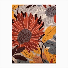 Fall Botanicals Chrysanthemum 4 Canvas Print