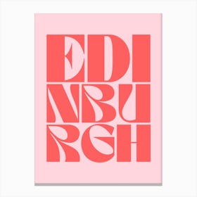 Pink And Red Edinburgh Canvas Print
