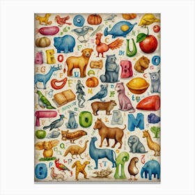 Alphabet Animals Canvas Print