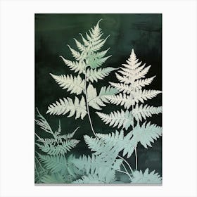 Silver Lace Fern Painting 4 Canvas Print