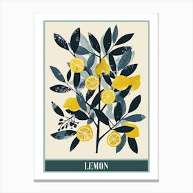 Lemon Tree Flat Illustration 3 Poster Canvas Print
