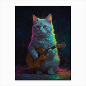Cat Playing Guitar 2 Canvas Print