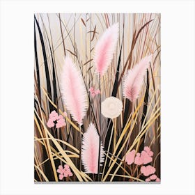 Flower Illustration Fountain Grass 3 Canvas Print