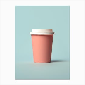 Coffee To Go in Pastel Colors Canvas Print