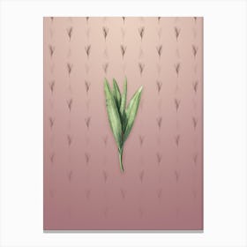Vintage Autumn Crocus Botanical on Dusty Pink Pattern n.2159 Canvas Print
