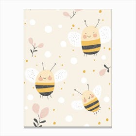 Bees nursery print Canvas Print