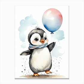Adorable Chibi Baby Penguin Canvas Print