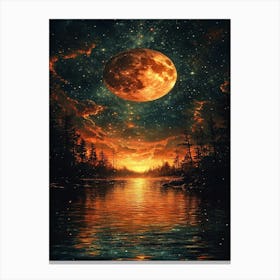 Full Moon In The Sky 2 Canvas Print