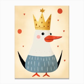 Little Goose 2 Wearing A Crown Canvas Print