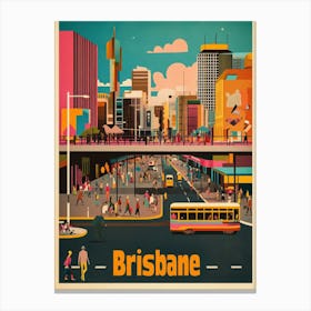 Aihrgdesign A 1970s Inspired Travel Poster For Brisbane Depic Baaae801 85f5 4aa3 9bbb 88c7df68fc17 2 Canvas Print