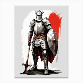 Knight In Armor 2 Canvas Print