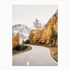Autumn Mountain Highway Canvas Print