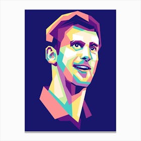 Novak Djokovic Wpap Canvas Print