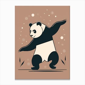 Panda Dancing Canvas Print