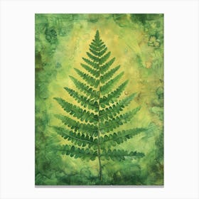 Soft Shield Fern Painting 4 Canvas Print