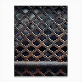 Grated Metal Background Canvas Print