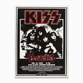 1983 Kiss Plasmatics Dubuque Iowa Concert Poster Metal Tin Sign Home Decor Sites Canvas Print