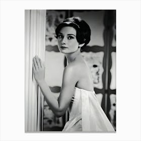 Portrait Of Belgian Born American Actress Audrey Hepburn Canvas Print